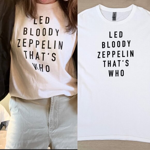 Led Zeppelin  "LED BLOODY ZEPPELIN" Vintage-Inspired Unisex T-shirt Size Large - Picture 1 of 15